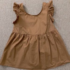 Burnt Orange Babydoll Top